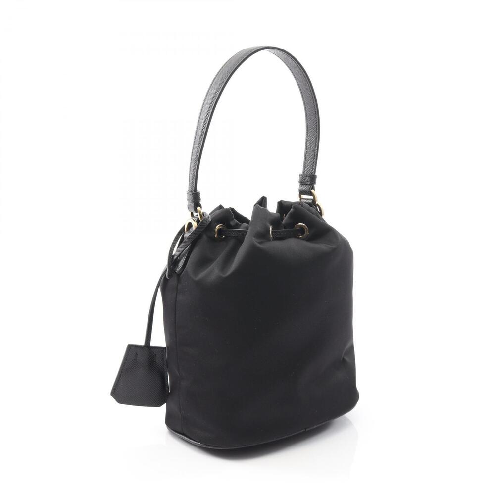 Prada Nylon Black Leather Re Edition Saffiano Handbag